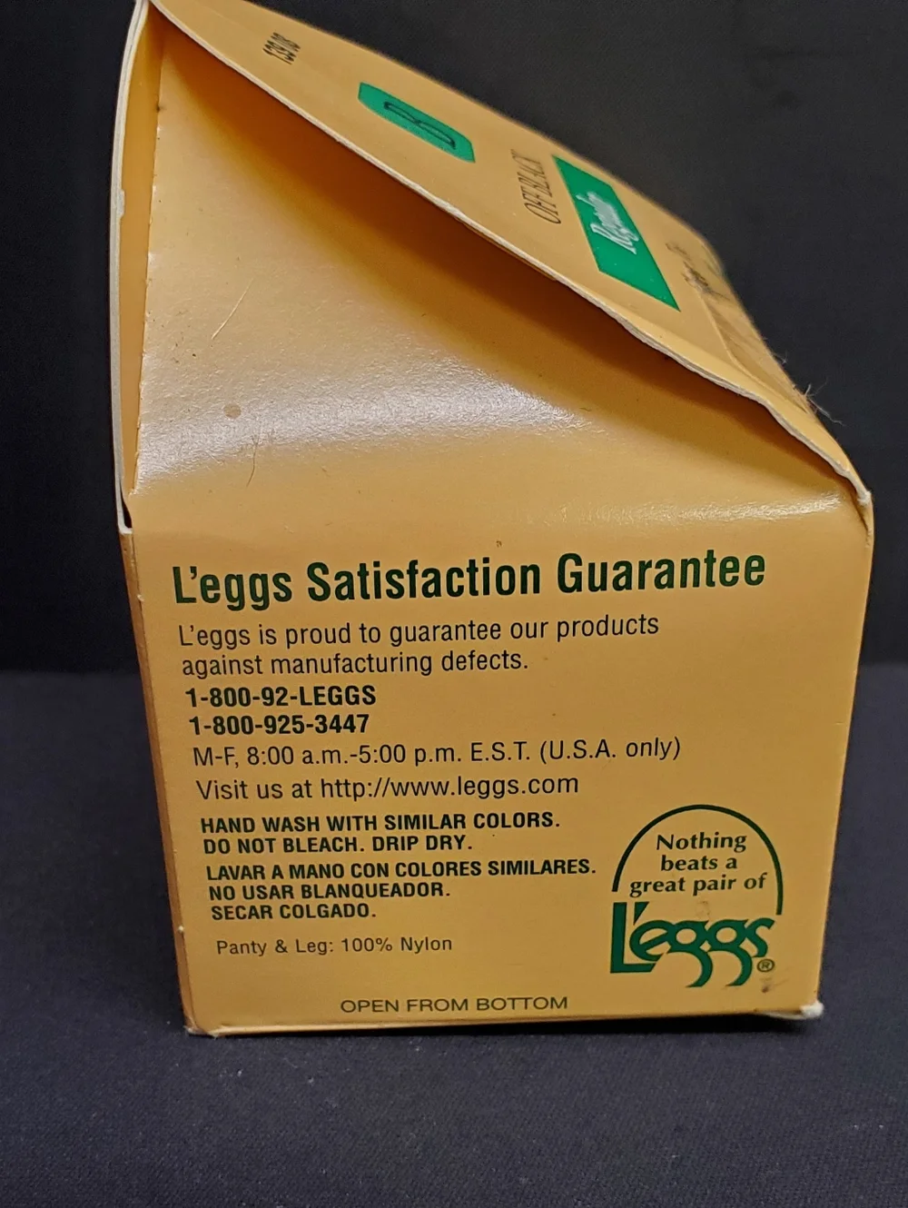 Vintage L'eggs Leggs Regular Off Black Pantyhose